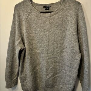 Theory Women's Heather Gray Crew Neck Sweater